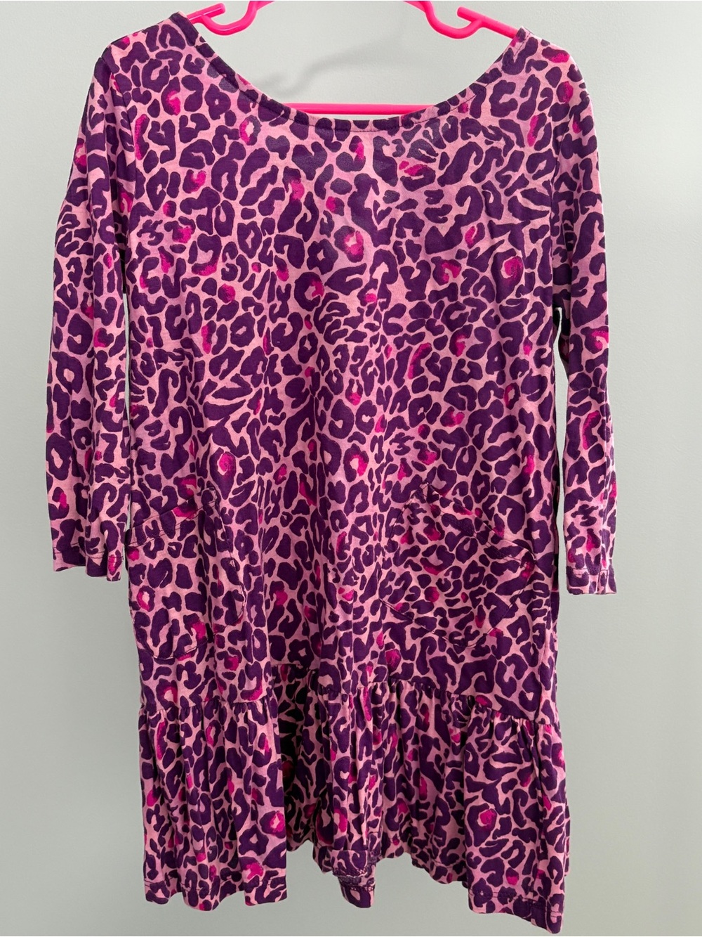 Lilly Pulitzer Pink & Purple Leopard Ruffle-Hem Dress